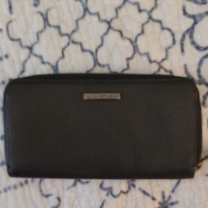 Black Leather Via Spiga Wallet